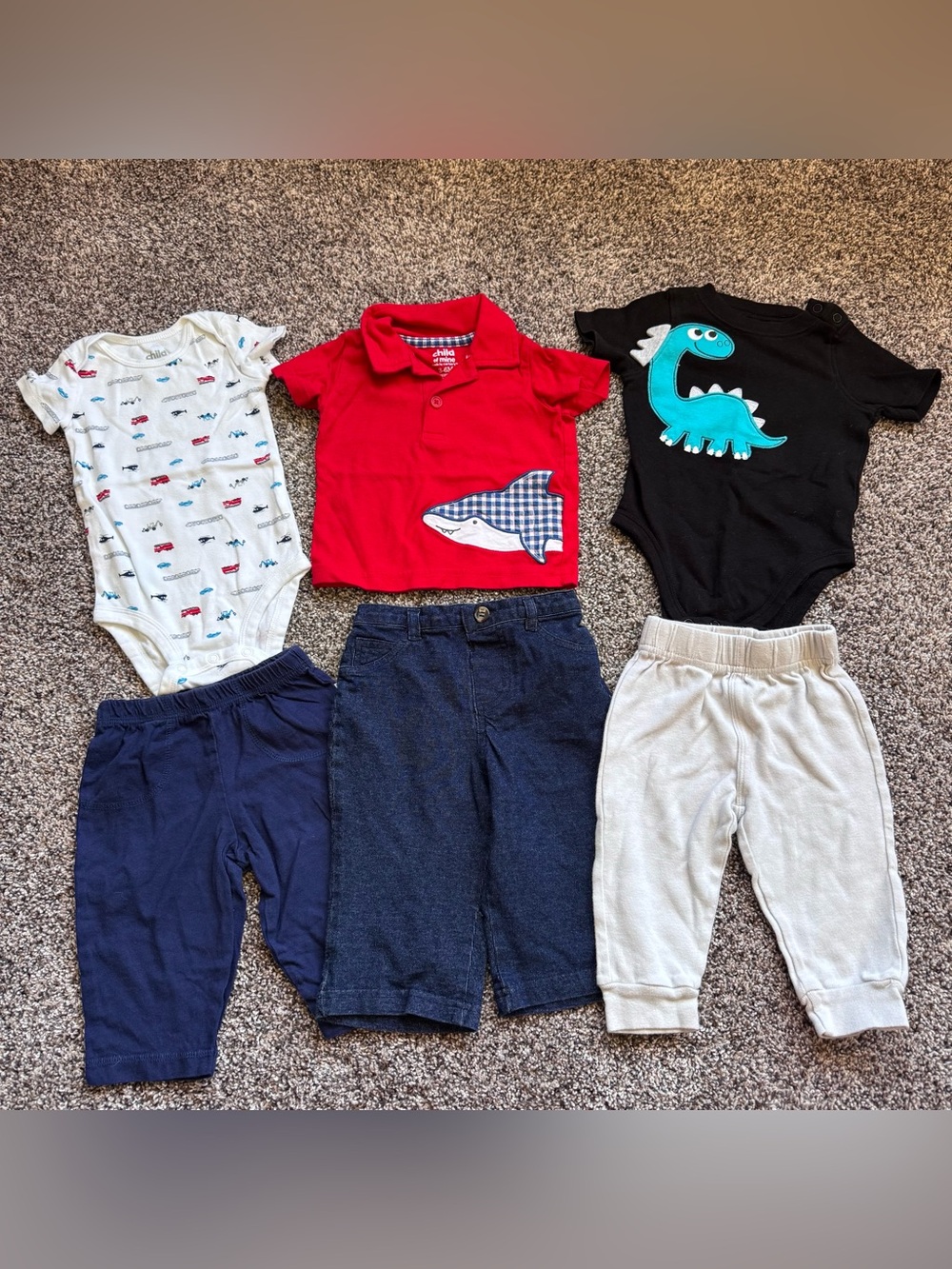 6 Piece 3-6 Month Baby Boy Outfit Bundle